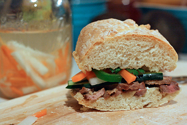 Banh Mi - Homemade Banh Mi sandwiches make a little sirloin go a long way.