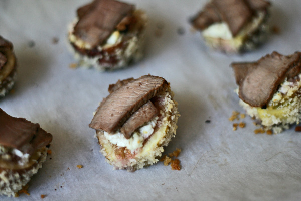 Stuffed Figs - These figs are filled with tender sirloin, tangy goat cheese, and crunchy panko.