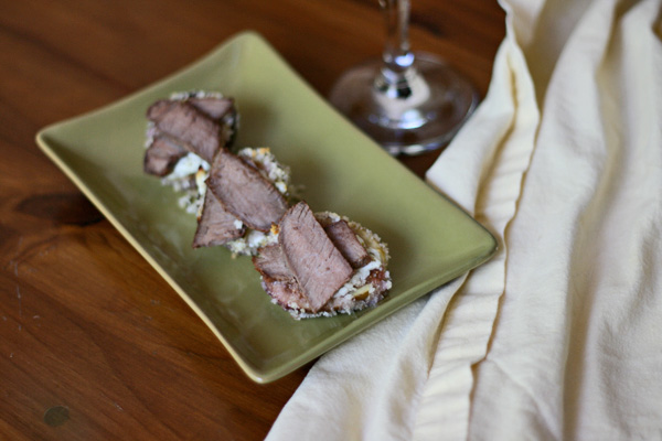 Stuffed Figs - These stuffed figs are wonderful little bites, with soft and sweet fig, tender meat, tangy goat cheese, and crunchy panko.