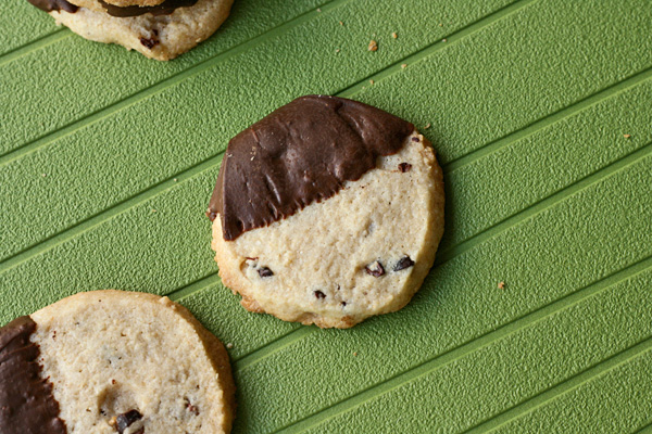 Cacao Nib Shortbread with Peppermint Chocolate