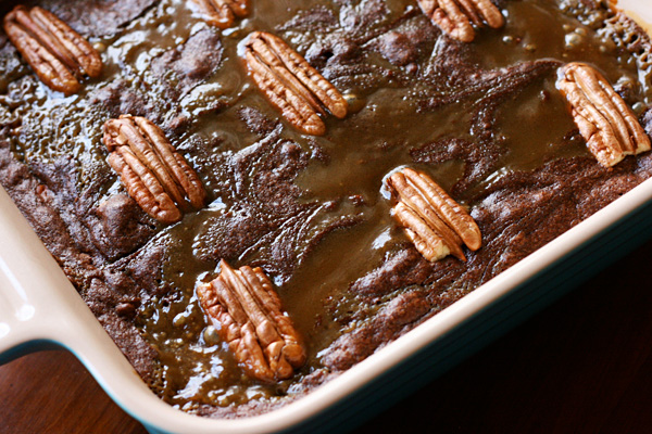 Turtle Brownies - Adding butterscotch sauce makes these turtle brownies ultra-rich, and the pecans add some texture and crunch. Turtle Brownies - Adding butterscotch sauce makes these turtle brownies ultra-rich, and the pecans add some texture and crunch.