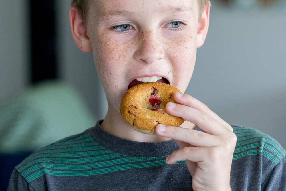 Strawberry doughnuts are incredibly easy to bake up at home. Breakfast is ready in 20 minutes!