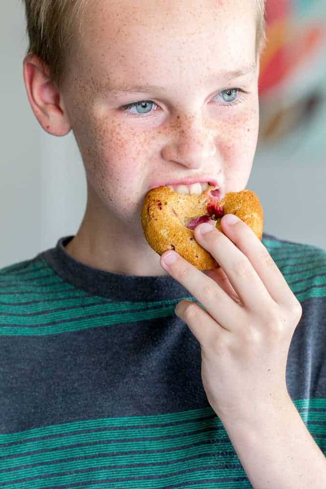 Kids can't get enough of these strawberry doughnuts! They're healthier than the bakery variety, too.