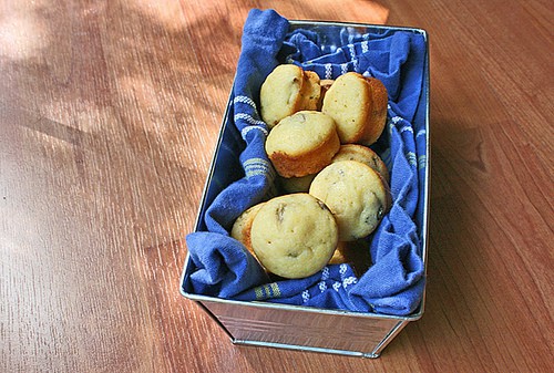 Corn Muffins - These bite-sized mini hatch and bacon corn muffins are perfect for any meal - with an omelet, a salad, or a bowl of chili.