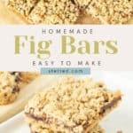 Homemade fig bars that are simple to prepare.