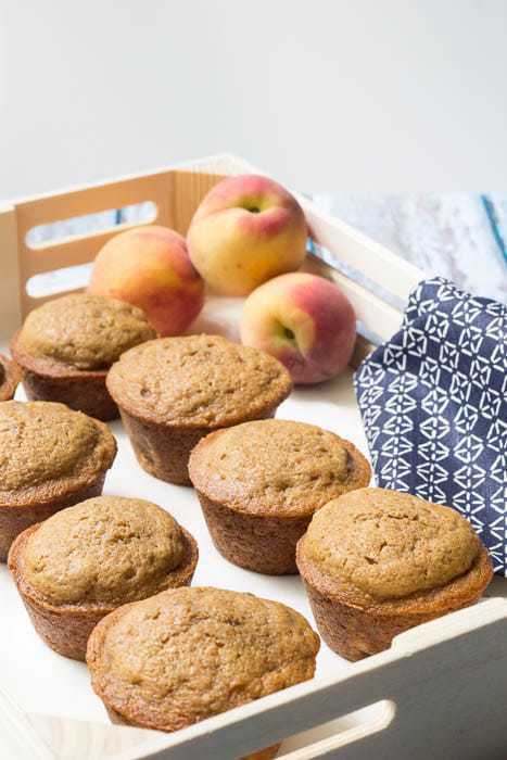 Peaches and Cream muffins - Peaches and cream muffins are wonderfully tender and bursting with summer's best fruit.