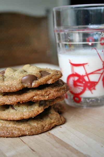Crispy Chewy Chocolate Chip Cookie