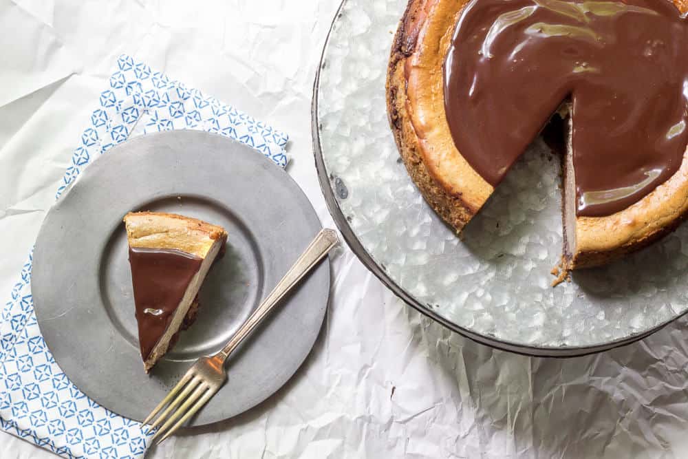 Chai Cheesecake - Chocolate Chai Cheesecake has all the flavors of your favorite tea drink.