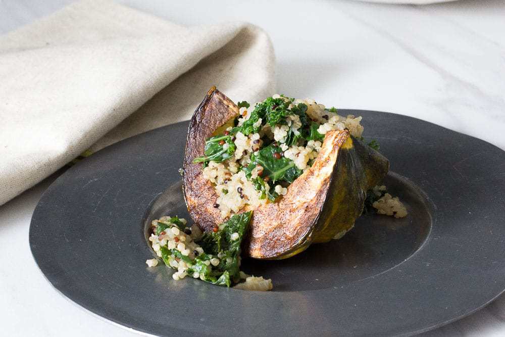 Kale & Quinoa Stuffed Squash