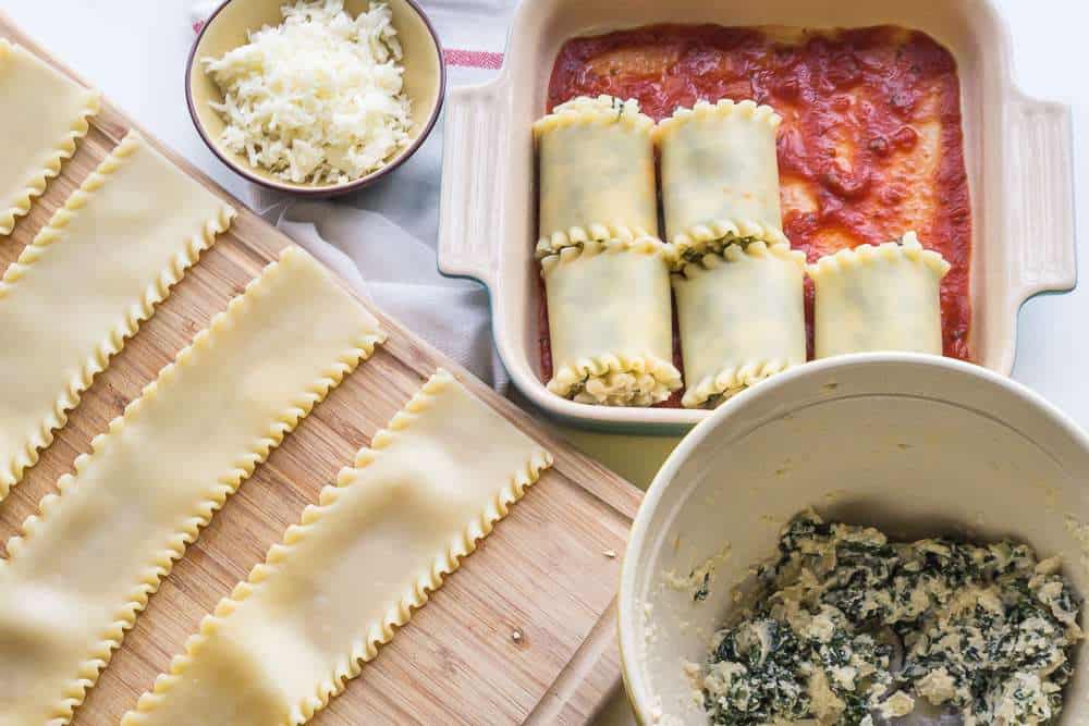 Lasagna rolls are a great way to get the kids into the kitchen.