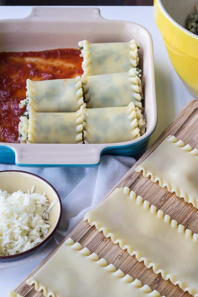 Lasagna rolls are the perfect way to use up some extra noodles and pasta toppings.