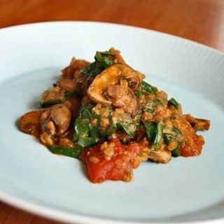 Indian-Spiced Mushrooms and Lentils