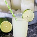 Mason jar margaritas make it easy to have margaritas any time! They're perfect to prep ahead for parties, too.