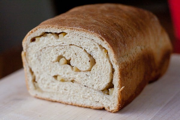 Sliced apple bread