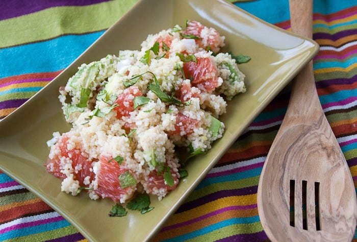 Couscous - A lovely pink-dotted couscous salad for a lovely friend.