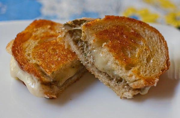 Mushroom Pesto - Skip the basil and make mushroom pesto instead, then slather it on a grilled cheese.