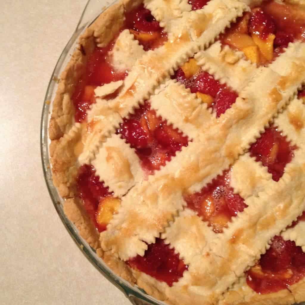 Peach Raspberry Pie will brighten up your summer days.