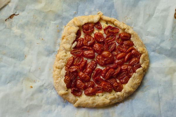 Ricotta Crostata - Ricotta and cherry tomatoes get baked in a free-form crust for this ricotta crostata.