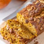 Pumpkin persimmon bread sliced