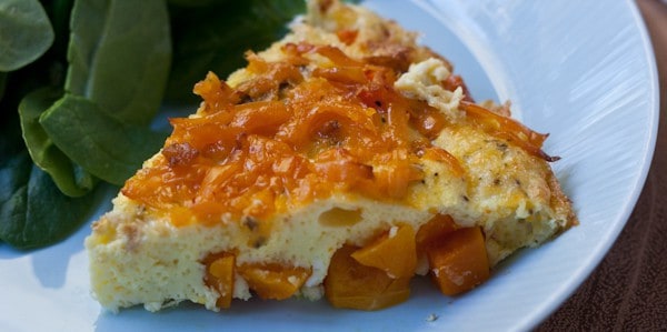 Butternut Cheddar Frittata - Breakfast, lunch, or dinner, this butternut cheddar frittata's got your back.