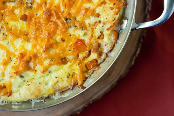 Butternut Cheddar Frittata - A cheddar frittata with butternut squash is perfect for any meal of the day.