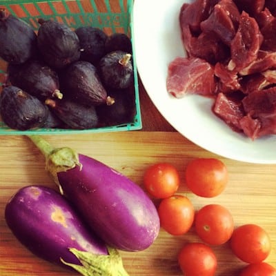 Lamb Skillet with Eggplant and Fig - Ingredients