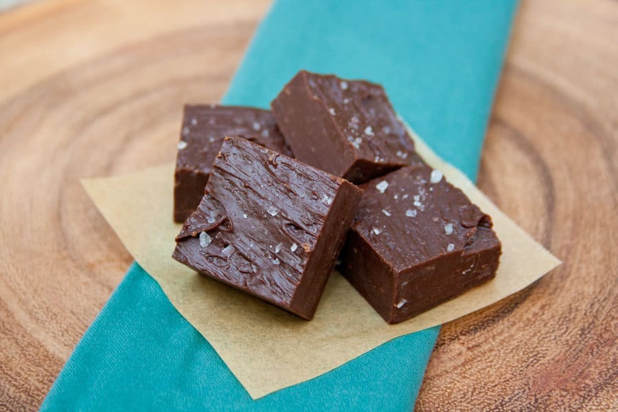 Fudge - Dark chocolate fudge with sea salt is a super-easy treat to make any time.