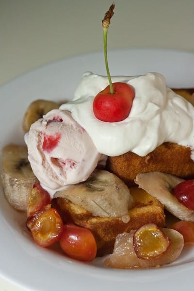 Grilled Pound Cake with Roasted Fruit