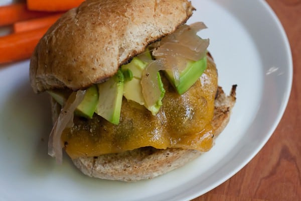 Bacon Burger - Kick off the grilling season with this green chile bacon burger recipe with cheddar.