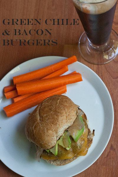 Bacon Burger - Kick off the grilling season with this bacon burger recipe using green chiles.