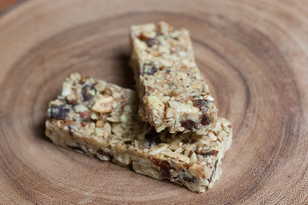 Nut Bars - Similar to KIND bars, these no-bake fruit & nut bars provide a great burst of energy and are a snap to make.