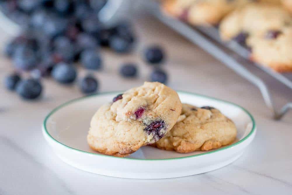 Blueberry white chocolate cookies are a wonderful way to add summer to your cookies.