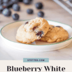 Easy to make blueberry white chocolate cookies recipe.