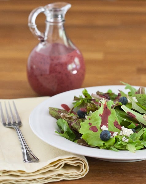 Blueberry vinaigrette - Homemade blueberry vinaigrette dressing featuring sweet summer berries. Blueberry vinaigrette - Homemade blueberry vinaigrette dressing featuring sweet summer berries.