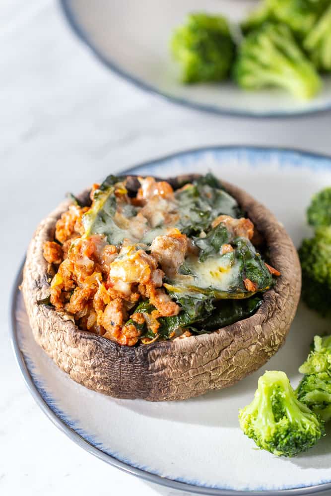 Stuffed portobello mushrooms