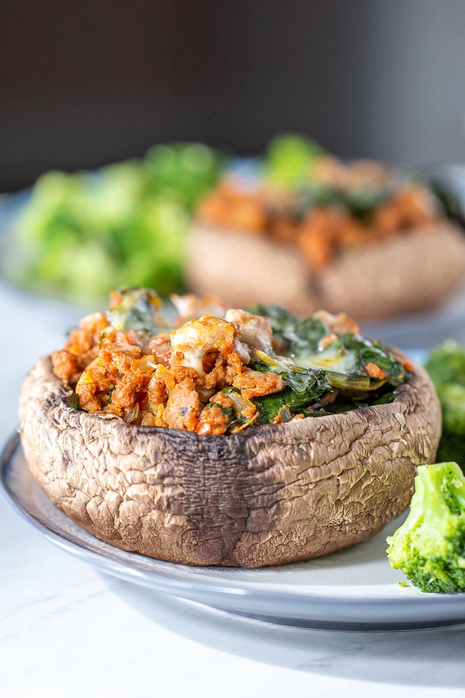 Stuffed portobello mushrooms