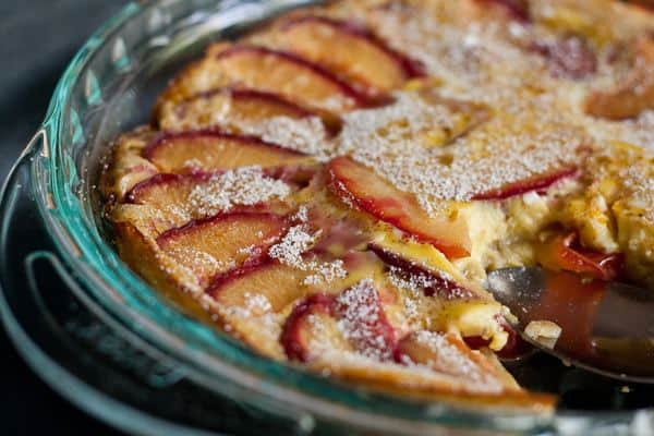 Plum clafouti is easy breakfast elegance.