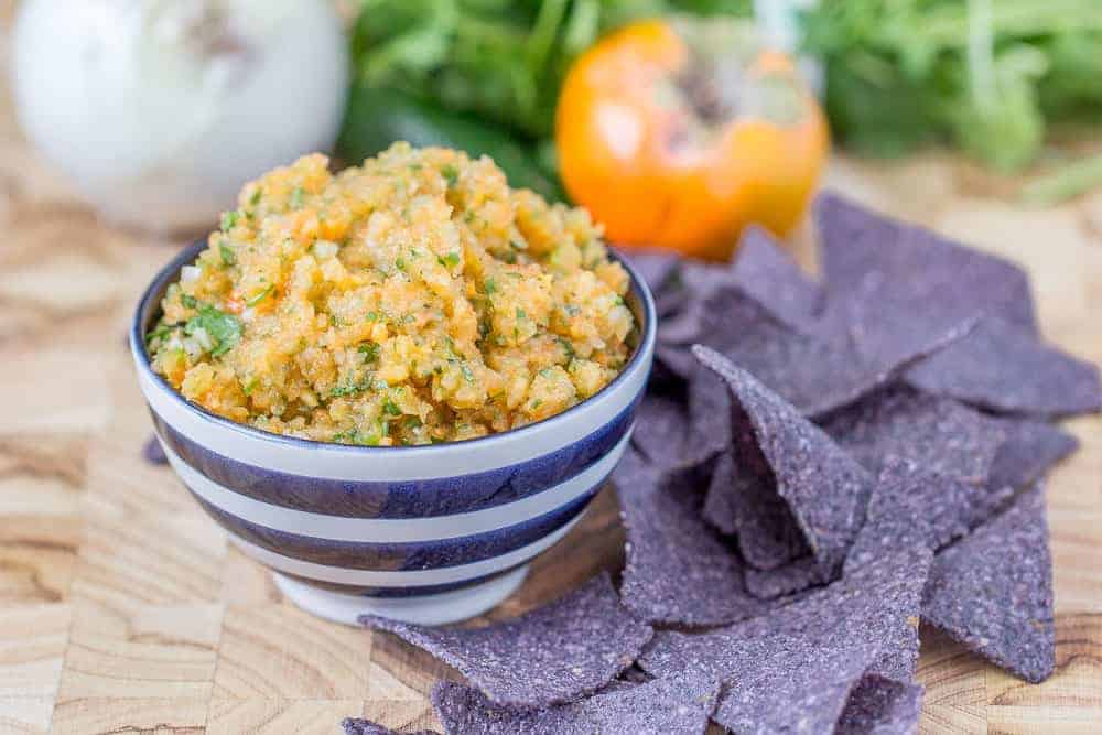 Persimmon salsa is a wonderful alternative to traditional salsa.