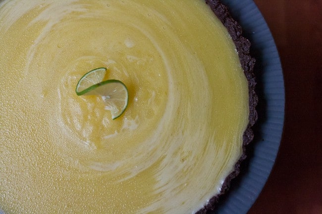 Key Lime Chocolate Tart - This tart tart will brighten up the impending chill of autumn.