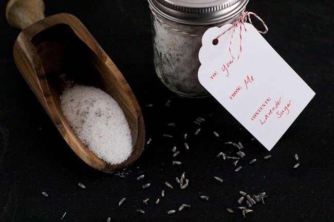 Lavender Sugar - DIY Lavender sugar makes a lovely holiday gift.