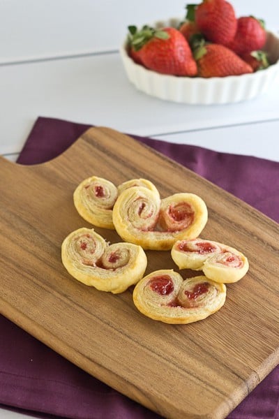 Strawberry Jalapeno Palmiers - Celebrating the arrival of My Baking Addiction's sweet baby with these delicate strawberry jalapeno palmiers cookies. Strawberry Jalapeno Palmiers - Celebrating the arrival of My Baking Addiction's sweet baby with these delicate strawberry jalapeno palmiers cookies.