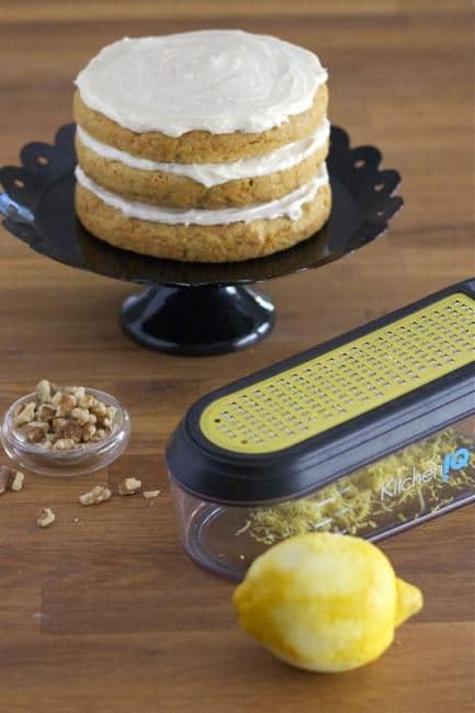 Carrot Cake with Lemon Frosting - Microplane Grater
