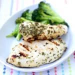 Grilled Chimichurri Chicken on plate