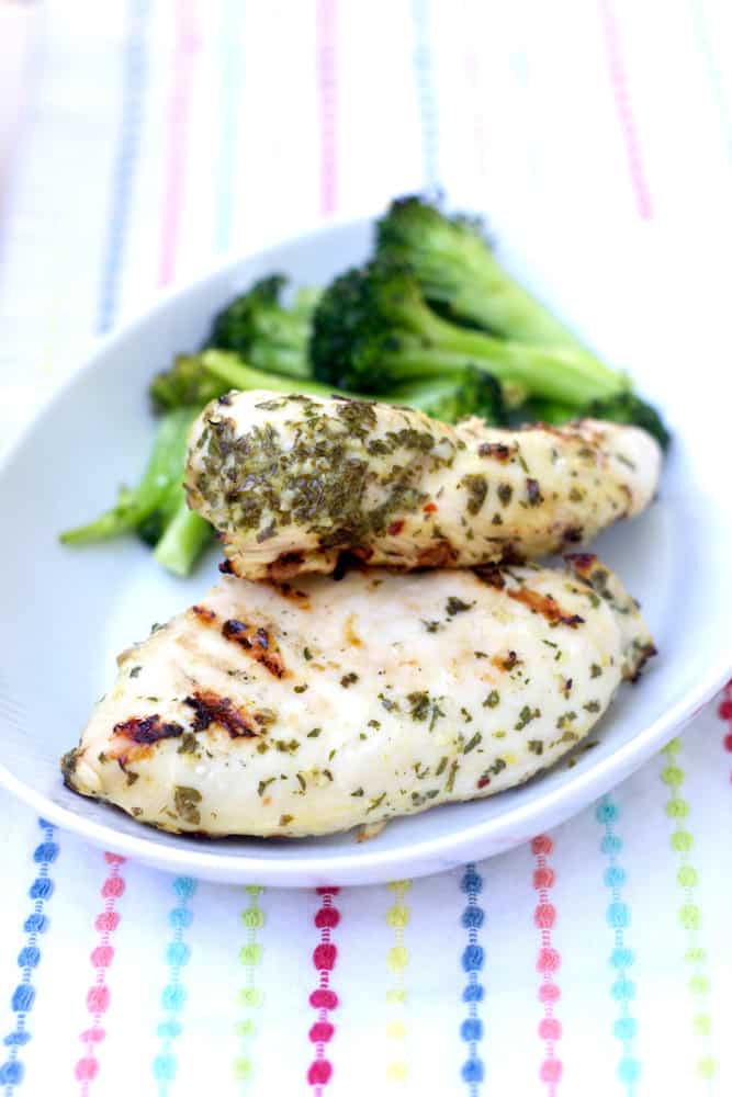 Grilled Chimichurri Chicken on plate