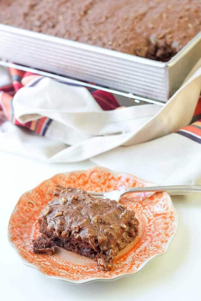 Texas sheet cake is chocolate cake perfection. It's perfect for any party!