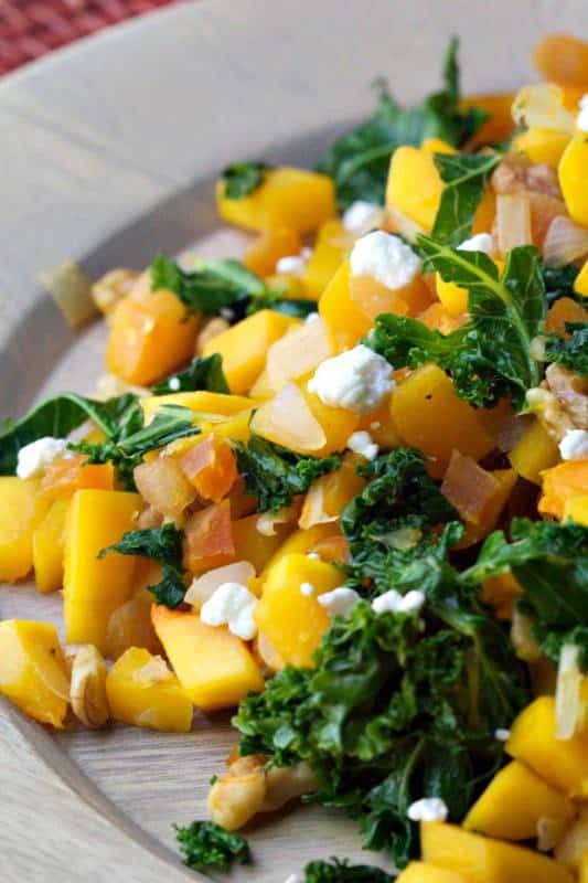 Kale & Butternut Squash Saute is a great option for meatless dinners.
