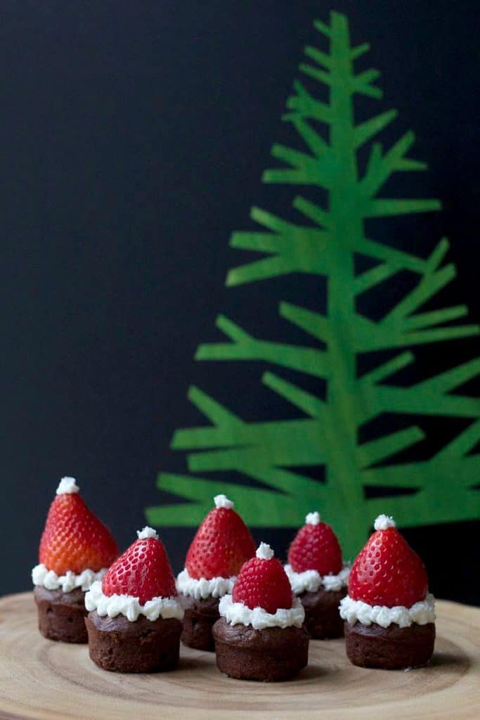 Santa Hat Brownies are a great last-minute treat!