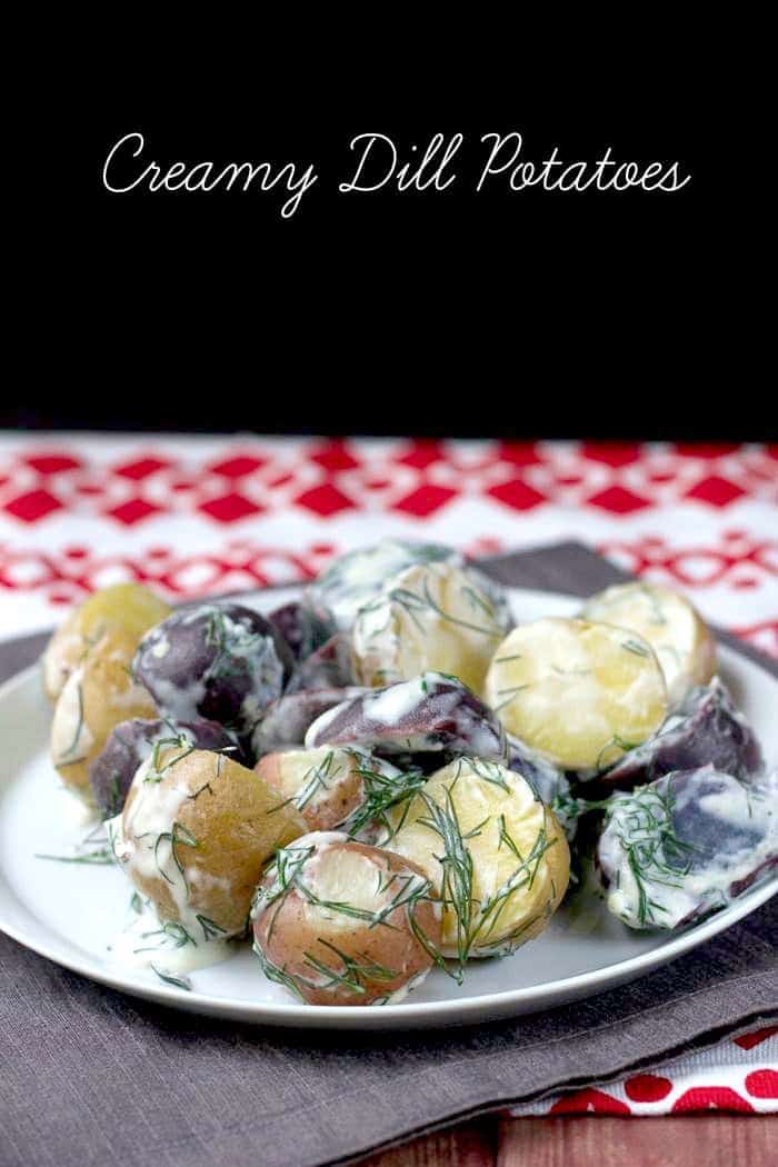 Creamy dill potatoes are an easy side dish perfect for most any dinner. Creamy dill potatoes are an easy side dish perfect for most any dinner.