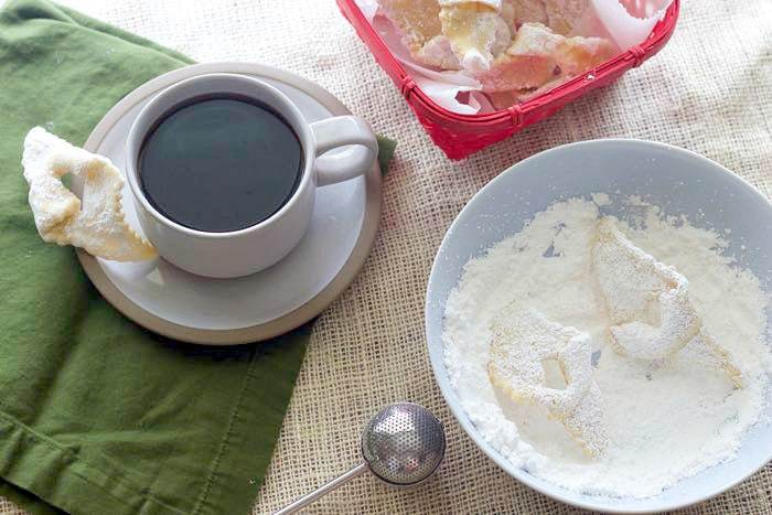 Fattigman are fried cookies dusted with powdered sugar for a special snack at Christmastime.