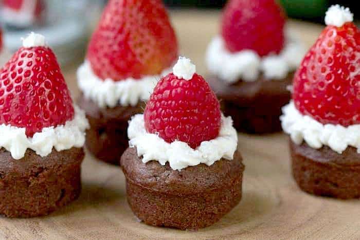 Santa Hat Brownies